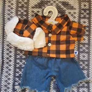 Build a Bear Halloween Werewolf Plaid Outfit 2021 Costume NWT